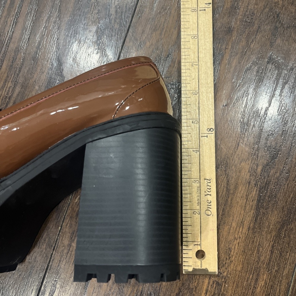 Steve Madden Girl Kassidy Platform Lug Sole Loafer Brown Women's 8.5 - Picture 9 of 10